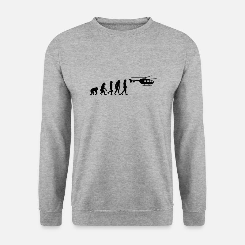 héliport pilote Evolution 2000 - Sweat-shirt Unisexe - gris chiné