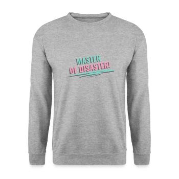 Master of Disaster - Unisex Sweatshirt - salt & pepper - Front - Alina (178cm) & Michal (187cm)