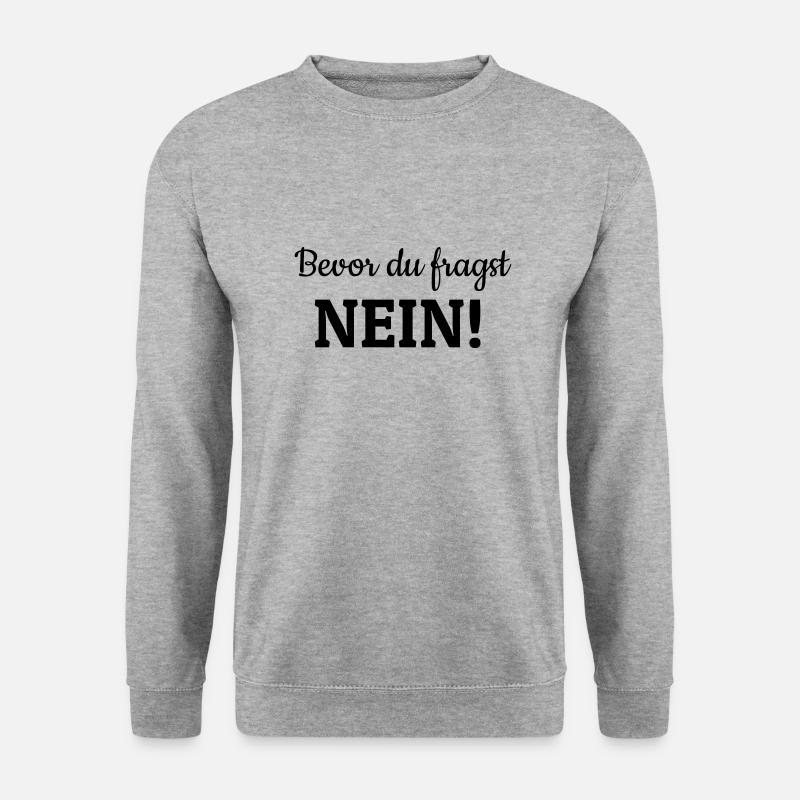 Bevor du fragst - Unisex Pullover - Weißgrau meliert
