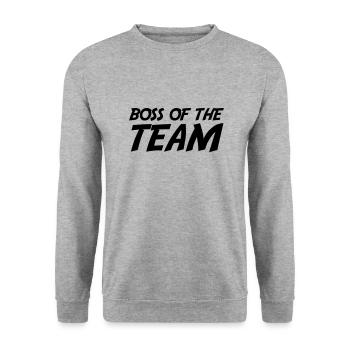 Boss of the Team - Unisex Sweatshirt - salt & pepper - Front - Alina (178cm) & Michal (187cm)