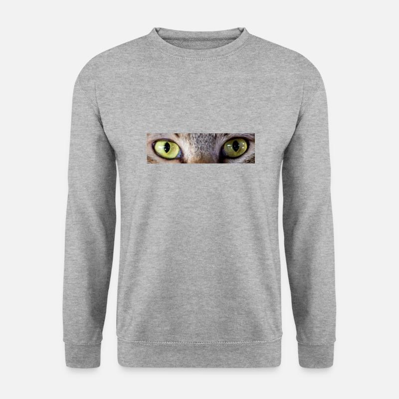 Katzen-Look - Unisex Pullover - Weißgrau meliert