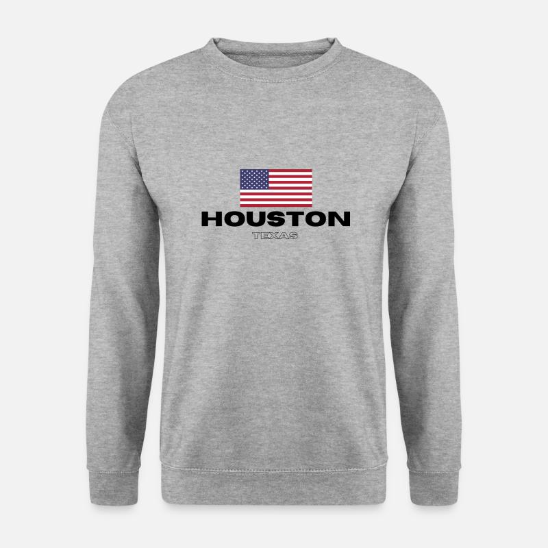 Houston - Unisex Pullover - Weißgrau meliert