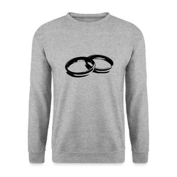 Golden Wedding Wedding Marriage Engagement Bride 3 - Unisex Sweatshirt - salt & pepper - Front - Alina (178cm) & Michal (187cm)