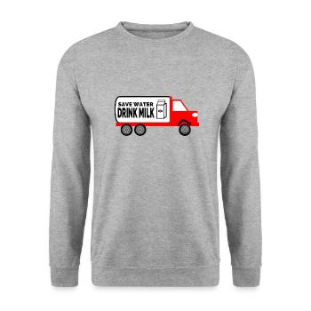 Truck - Unisex Pullover - Weißgrau meliert - Vorne - Alina (178cm) & Michal (187cm)