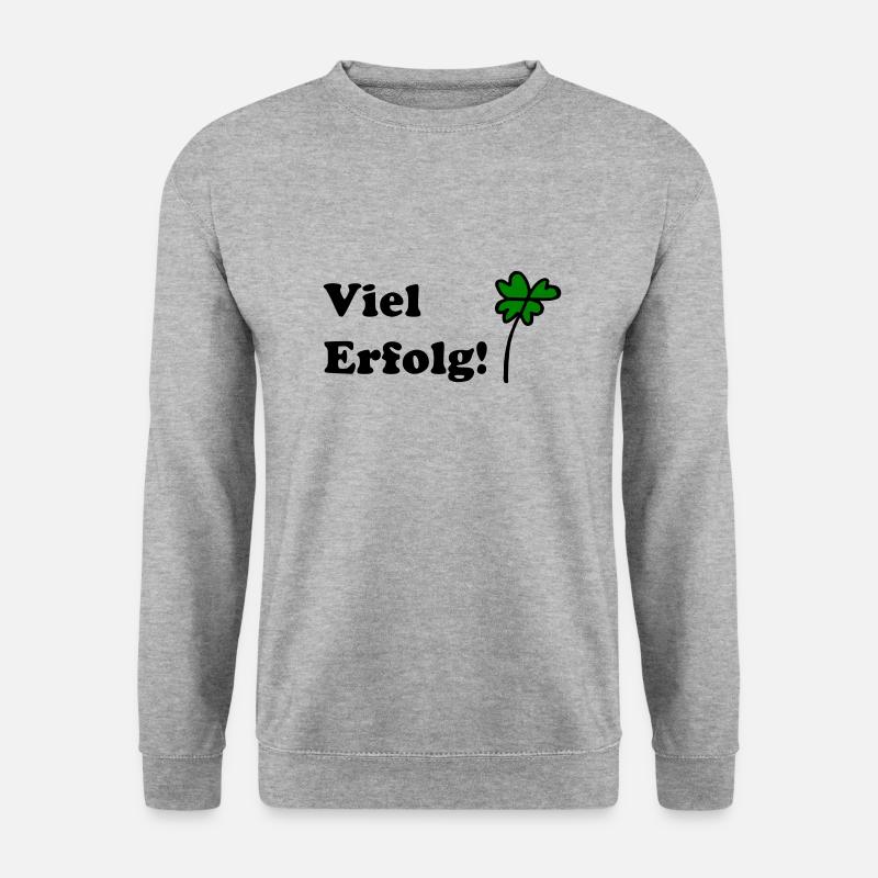 Viel Erfolg - Unisex Pullover - Weißgrau meliert