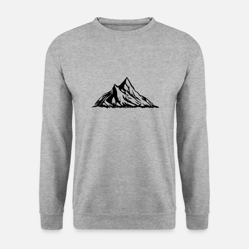 Berge - Unisex Pullover - Weißgrau meliert