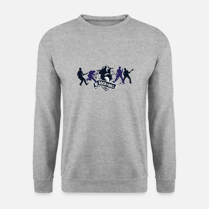 rock n roll - Unisex Pullover - Weißgrau meliert