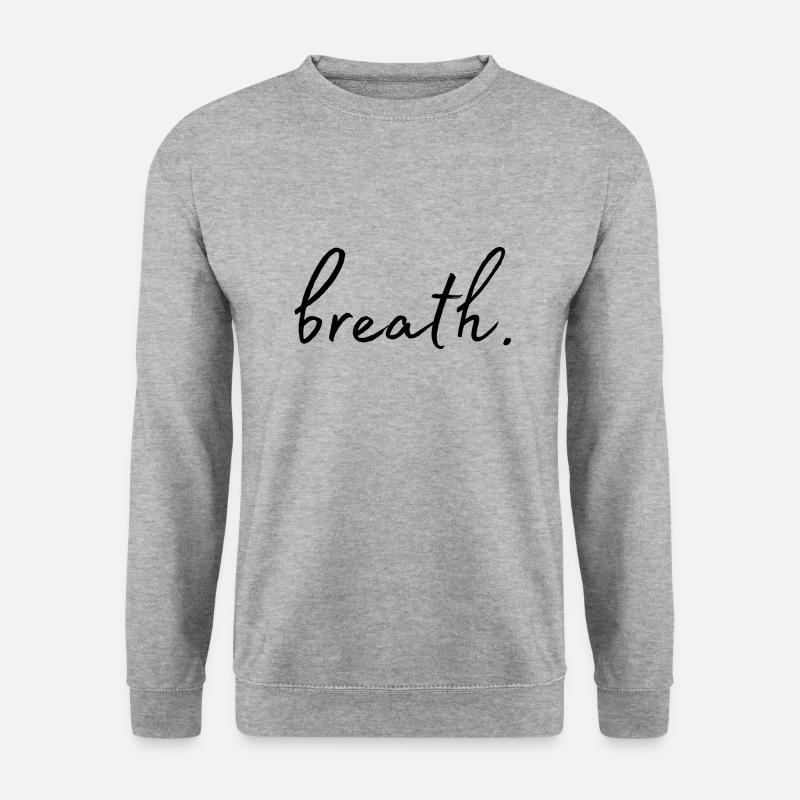 breath. atme - Unisex Pullover - Weißgrau meliert