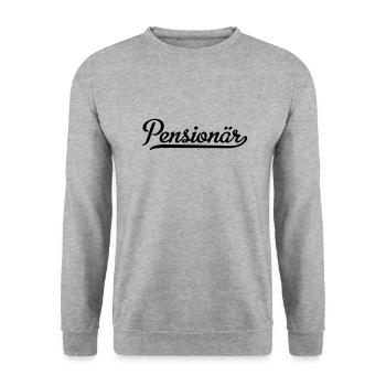 Pensionär - Unisex Pullover - Weißgrau meliert - Vorne - Alina (178cm) & Michal (187cm)