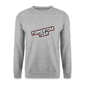 Formentera Team - Unisex Sweatshirt - salt & pepper - Front - Alina (178cm) & Michal (187cm)