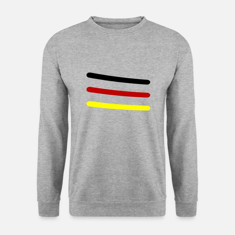 Deutschland Linie - Unisex Pullover - Weißgrau meliert