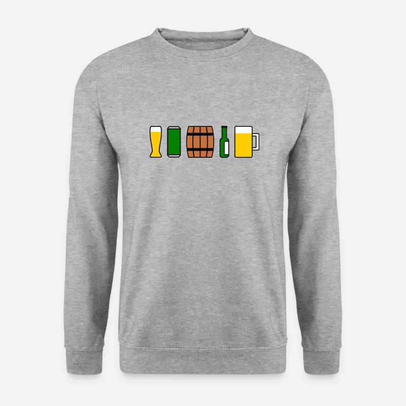 Bier - Unisex Pullover - Weißgrau meliert