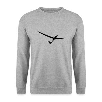 segelflugzeug schnell - Unisex Pullover - Weißgrau meliert - Vorne - Alina (178cm) & Michal (187cm)
