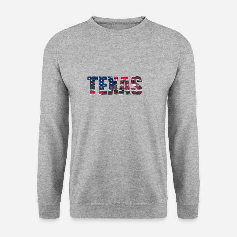 TEXAS - Unisex Pullover - Weißgrau meliert