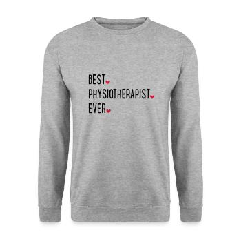 Physiotherapist - Unisex Sweatshirt - salt & pepper - Front - Alina (178cm) & Michal (187cm)