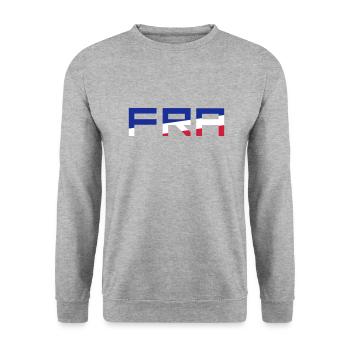 FRA flag France France colors blue white red - Unisex Sweatshirt - salt & pepper - Front - Alina (178cm) & Michal (187cm)