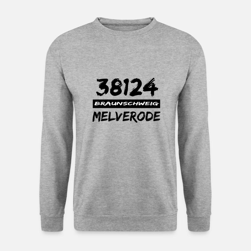 38124 Braunschweig Melverode - Unisex Pullover - Weißgrau meliert