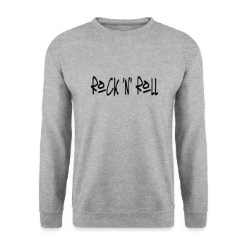 Rock n Roll - Unisex Pullover - Weißgrau meliert - Vorne - Alina (178cm) & Michal (187cm)