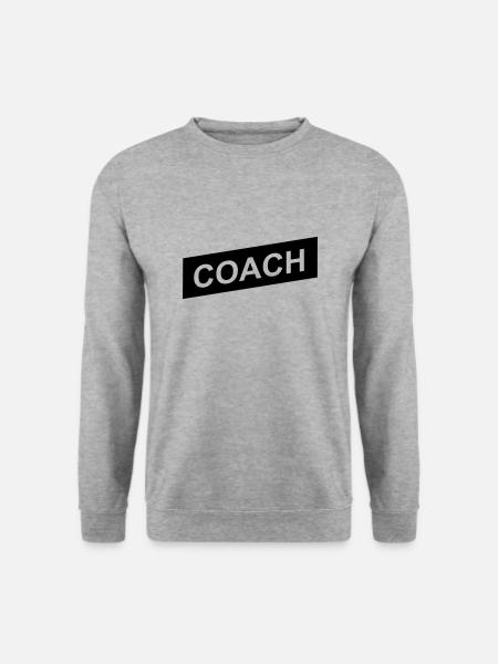 coach black up - Unisex Pullover - Weißgrau meliert