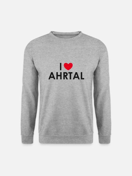 I LOVE AHRTAL - Unisex Pullover - Weißgrau meliert