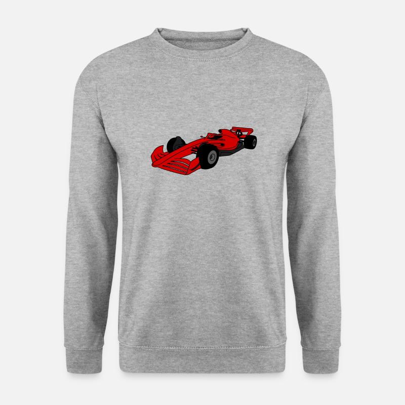 Formelwagen Rot - Unisex Pullover - Weißgrau meliert