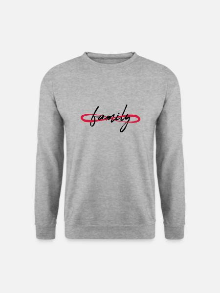 Symbol Unendlich Familie - Unisex Pullover - Weißgrau meliert