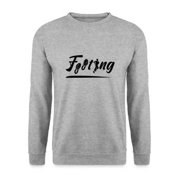 FOOTING ! (running, marathon, sport) Flex - Sweat-shirt Unisexe - gris chiné - Devant - Alina (178cm) & Michal (187cm)