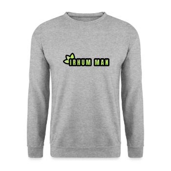 Irhum man - Sweat-shirt Unisexe - gris chiné - Devant - Alina (178cm) & Michal (187cm)
