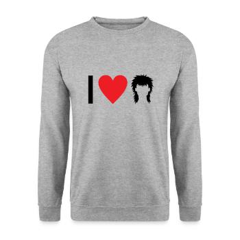 Mullet - Unisex Sweatshirt - salt & pepper - Front - Alina (178cm) & Michal (187cm)