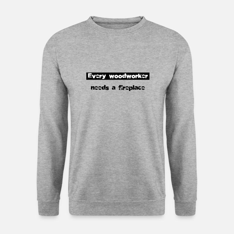 construction carpenter carpenter fun - Unisex Pullover - Weißgrau meliert
