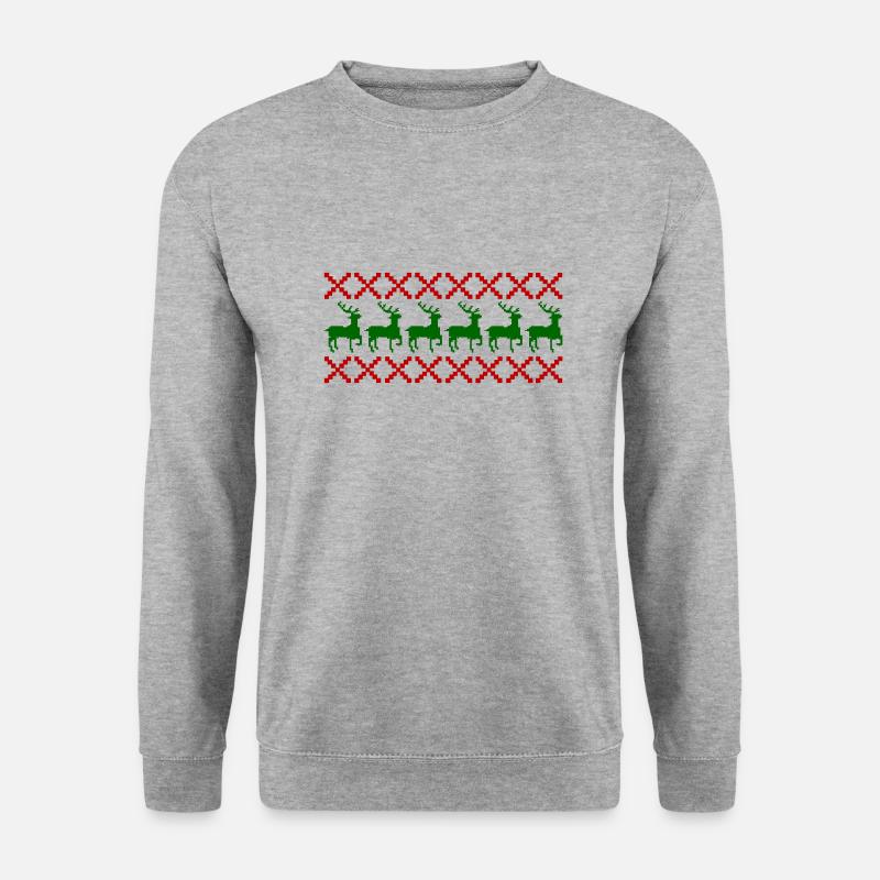 Deer Norway pattern - Unisex Sweatshirt - salt & pepper