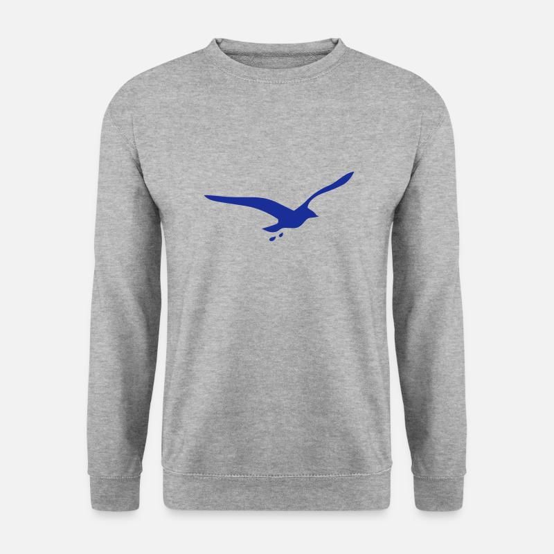 Möwe - Unisex Pullover - Weißgrau meliert