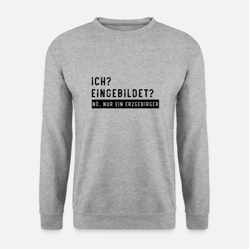 Eingebildet Erzgebirge - Unisex Pullover - Weißgrau meliert
