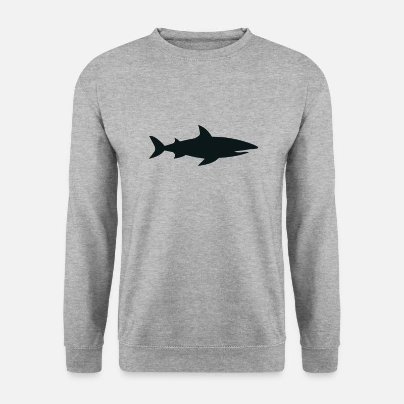 Hai - Unisex Pullover - Weißgrau meliert