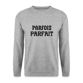 parfois parfait - Sweat-shirt Unisexe - gris chiné - Devant - Alina (178cm) & Michal (187cm)