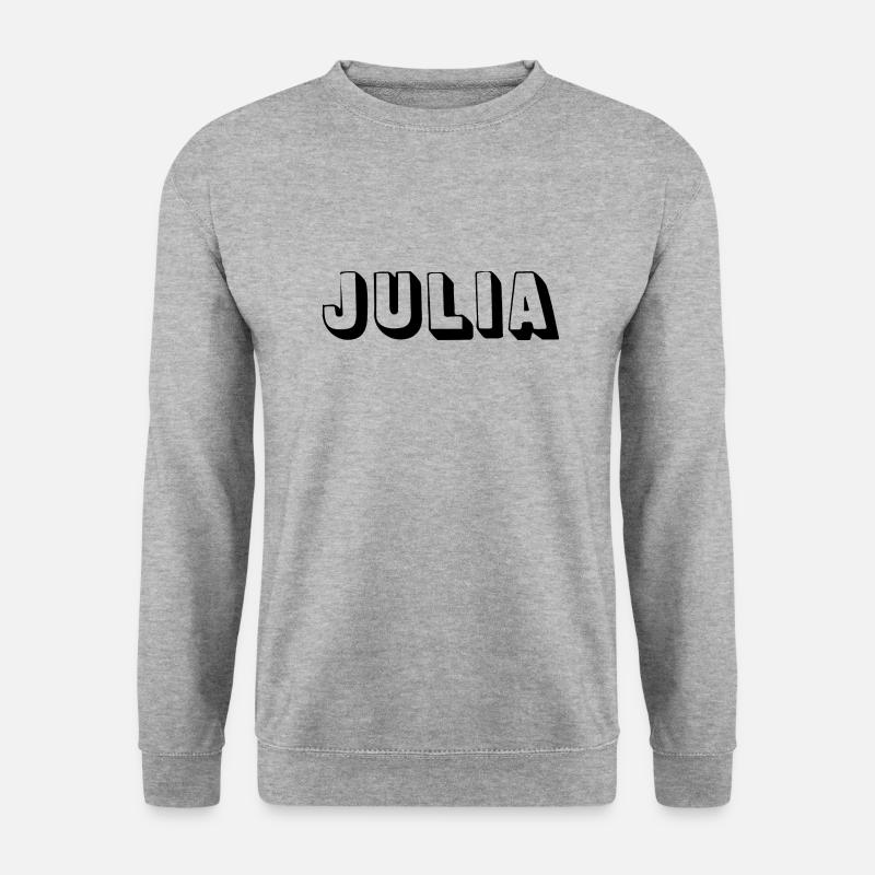 Name - Julia - Unisex Pullover - Weißgrau meliert
