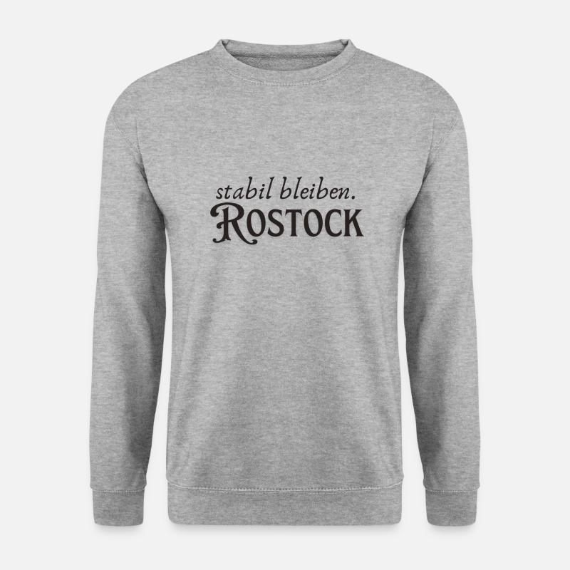 Stabil bleiben Rostock - Unisex Pullover - Weißgrau meliert