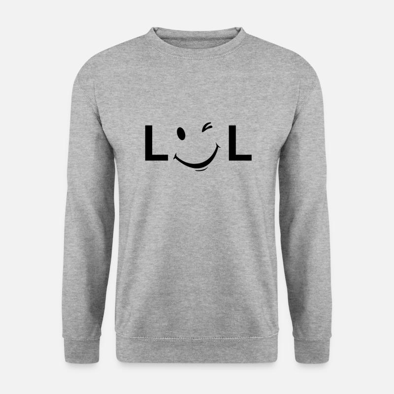 LOL Unisex - Unisex Pullover - Weißgrau meliert