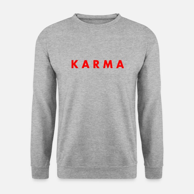 Karma - Unisex Pullover - Weißgrau meliert