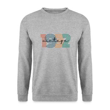 1932 Vintage Retro - Unisex Sweatshirt - salt & pepper - Front - Alina (178cm) & Michal (187cm)