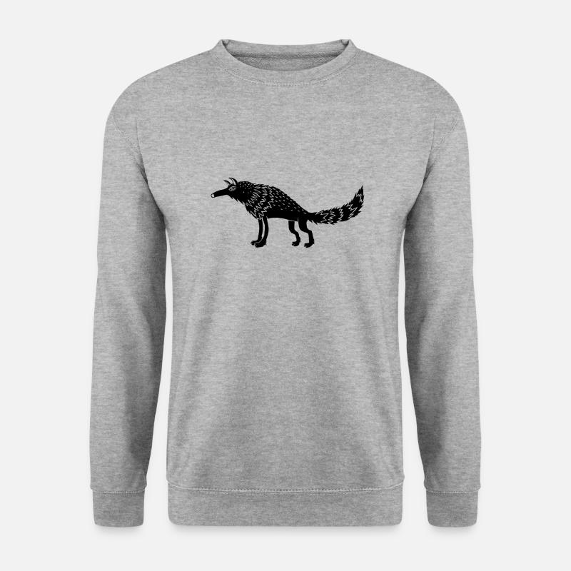 Wolf - Unisex Pullover - Weißgrau meliert