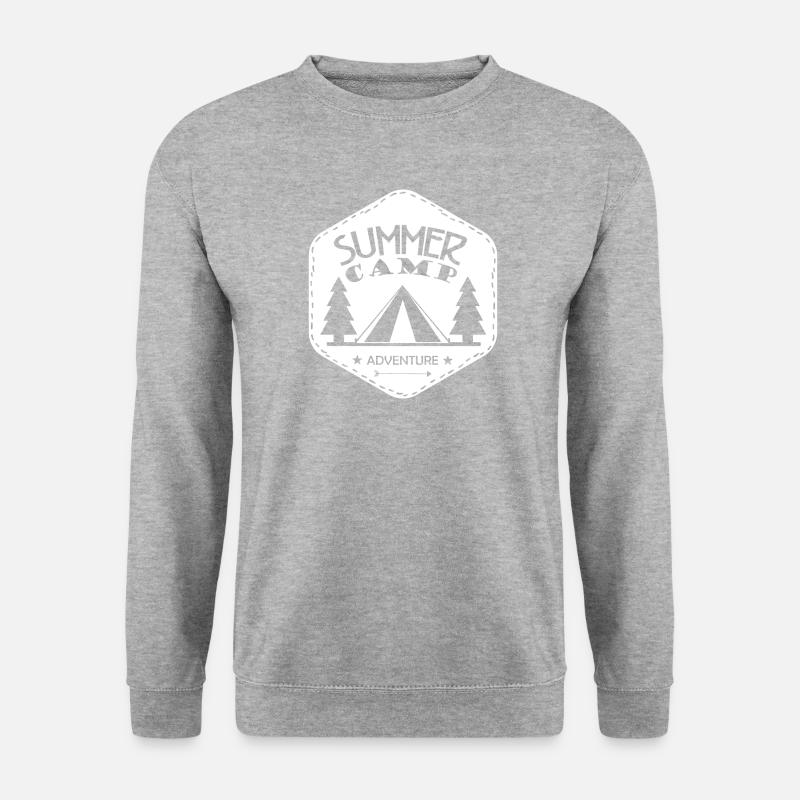 Ferienlager - Unisex Pullover - Weißgrau meliert