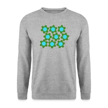 T-shirt à motif floral - Sweat-shirt Unisexe - gris chiné - Devant - Alina (178cm) & Michal (187cm)