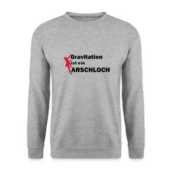 Connard gravitationnelle - Sweat-shirt Unisexe - gris chiné - Devant - Alina (178cm) & Michal (187cm)