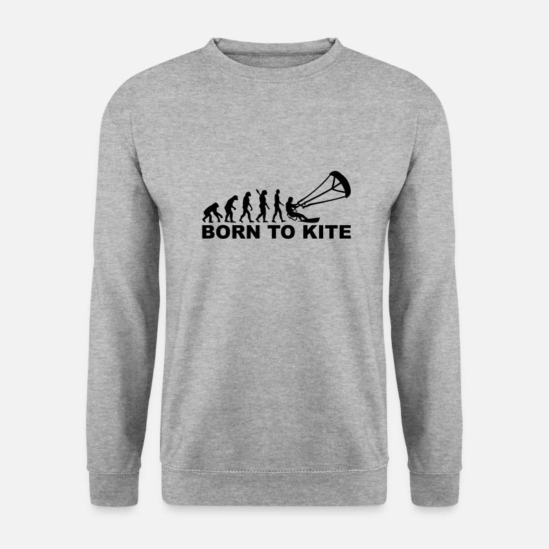 Kitesurfen - Unisex Pullover - Weißgrau meliert