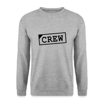 crew - Unisex Pullover - Weißgrau meliert - Vorne - Alina (178cm) & Michal (187cm)