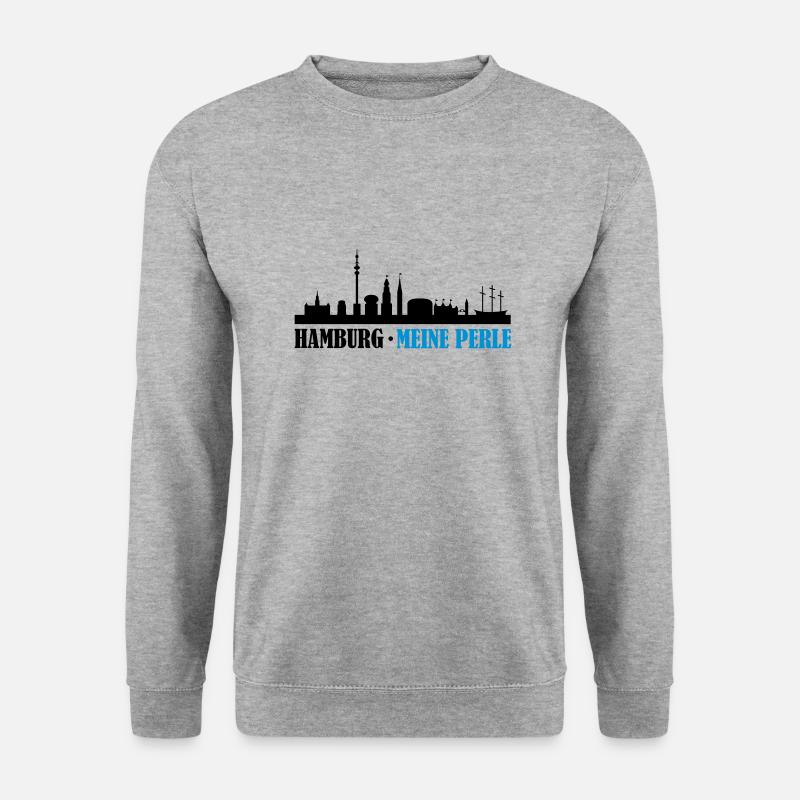hamburg_meine_perle_02 - Unisex Pullover - Weißgrau meliert