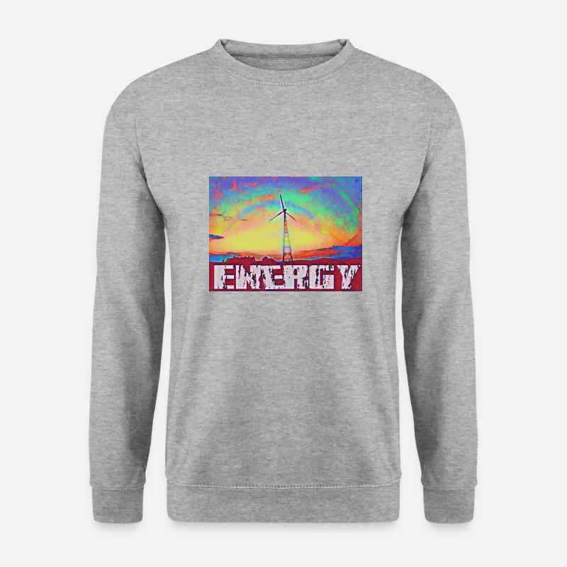 Energy - Unisex Pullover - Weißgrau meliert