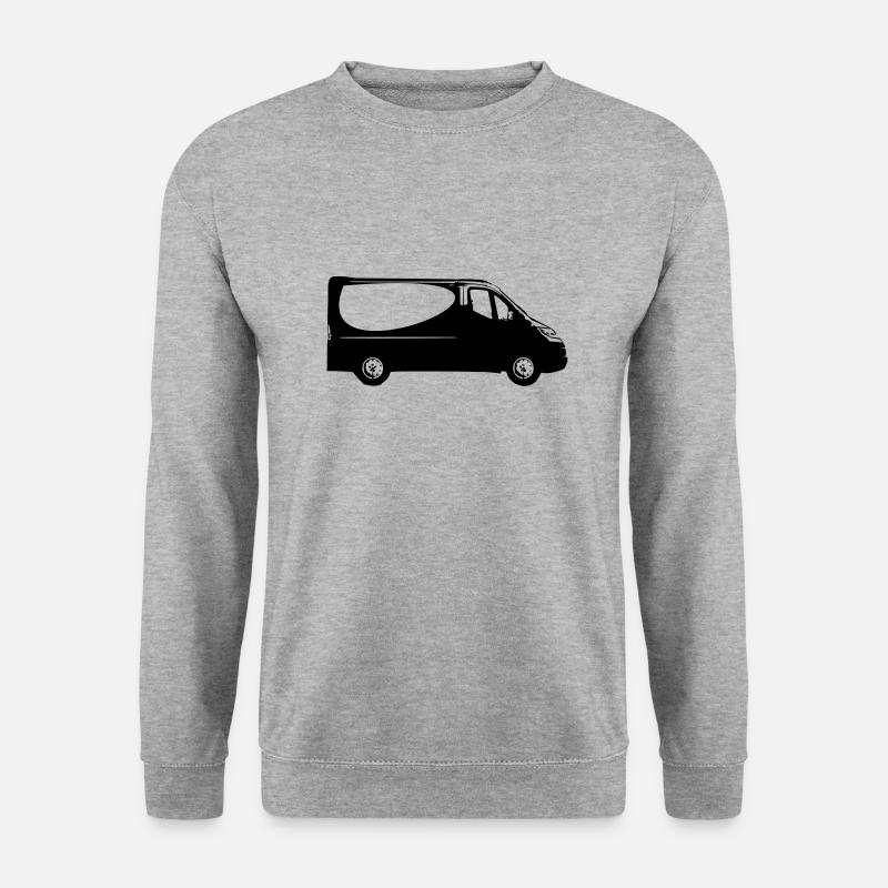 Bus - Unisex Pullover - Weißgrau meliert