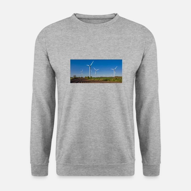 Windmühle - Unisex Pullover - Weißgrau meliert